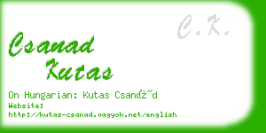csanad kutas business card